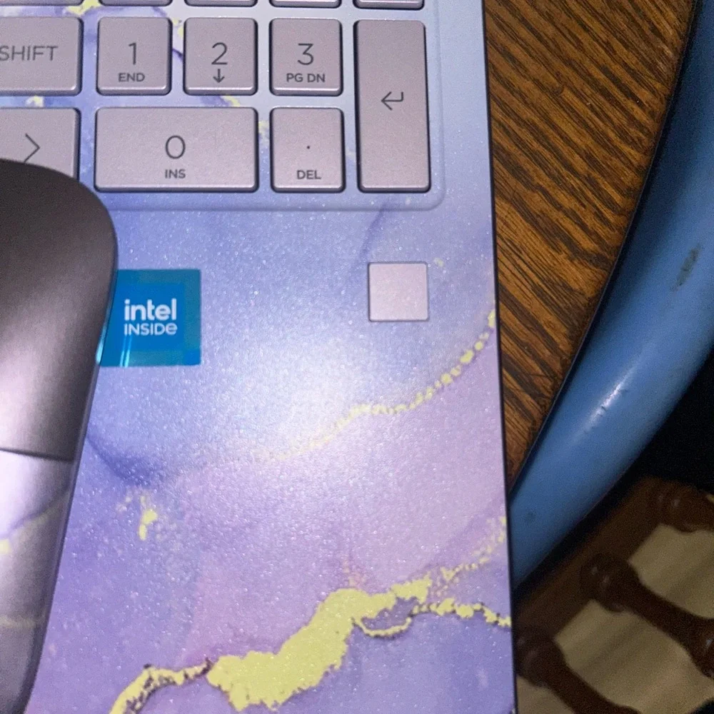 HP Laptop with Artistic lavender and gold Design